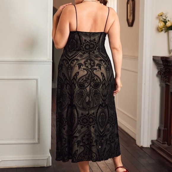 Plus Formal Floral Print Cami Dress - Picture 2 of 4